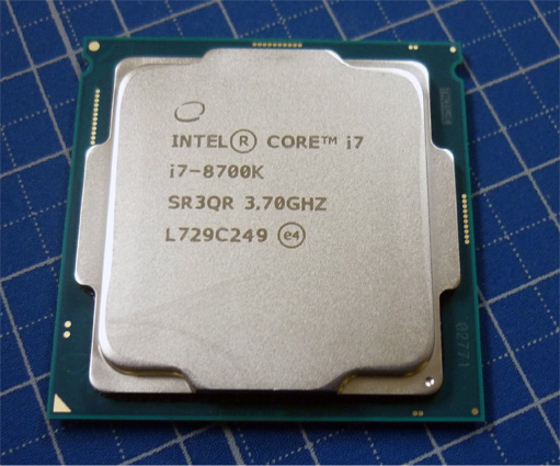 Intel Core i7 8700K CPU 殻割り液体金属化-
